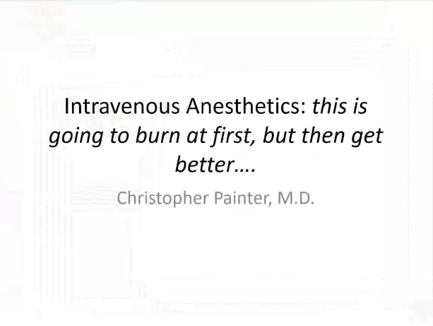 Inhalational Anesthetics: this is going to burn at first, but then get better